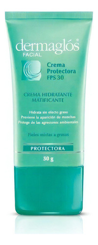 Crema Protectora con FPS 30 Dermaglós para piel grasa/mixta de 50g