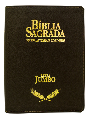 Bíblia Arc Letra Jumbo Com - Capa Luxo Marrom Escuro: Harpa Avivada E Corinhos, De João Ferreira De Almeida. Única, Vol. Único. Editorial Edifique, Capa Mole, Edição 1a Edição Em Português, 2024
