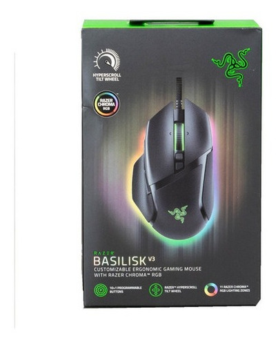 Imagen 7 de 7 de Mouse Razer Basilisk V3 Con 11 Botones Ergonómico Full Rgb Por Cable - Color Negro