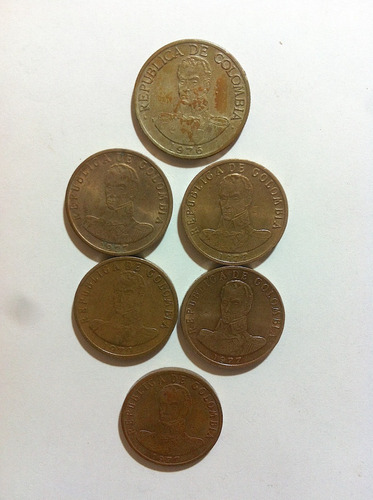 Monedas Antiguas De Colombia Colección 2 Pesos.