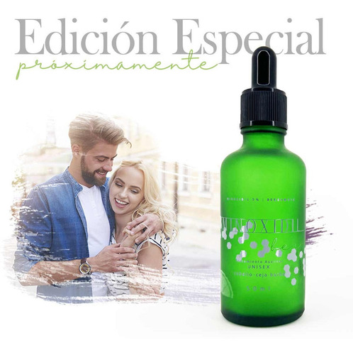 Concentrado Minoxidil 5% Bergamota Tratamiento Unisex Kit 6