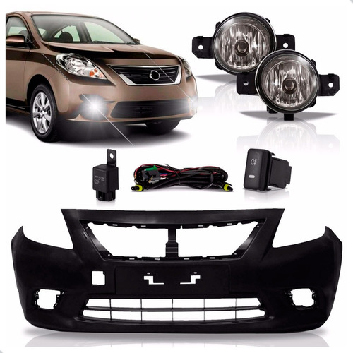 Envolvente Versa Nissan 2010 2011 12 Com Kit Farol De Milha