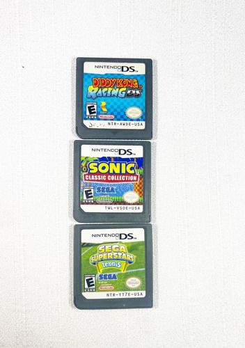 Sega Tennis Ds + Diddy Kong Racing Ds + Sonic Collecttion Ds (Reacondicionado)