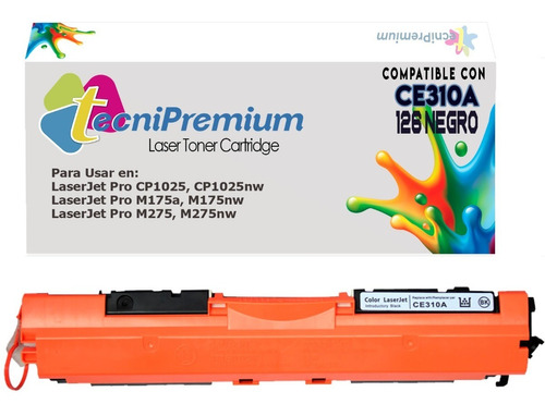 Toner Genérico 126 Impresora Laser M175nw M275 M275nw Ce310a