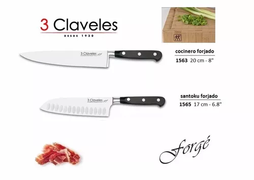 Cuchillo 3 Claveles Santoku 17cm Forjado Forge De Acero 1565