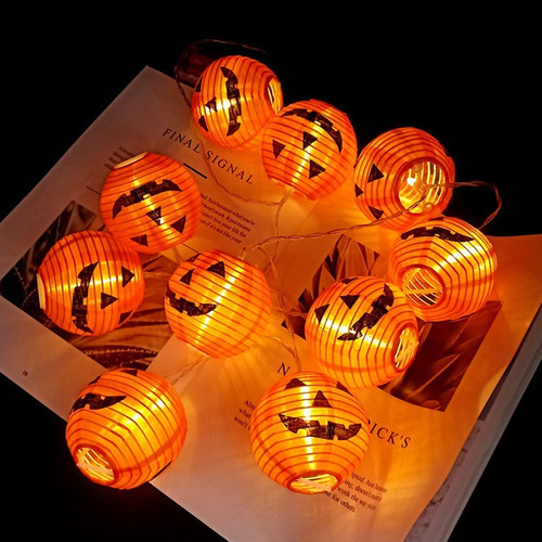 20 Lanternas De Led Abóbora Halloween, Decoração Halloween