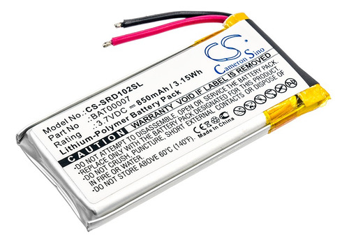 1 Bateria  Scala Rider Smartpack Bat00007 Cs-srd102sl 
