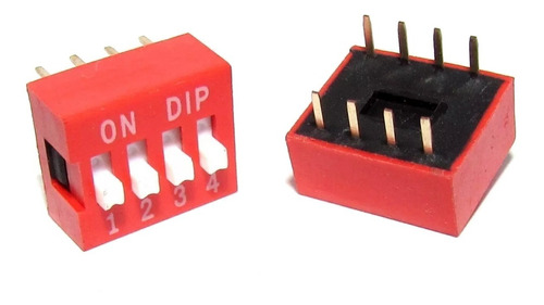 Pack 10 Dip Switch Interruptor 4 Posiciones Arduino [ Max ]