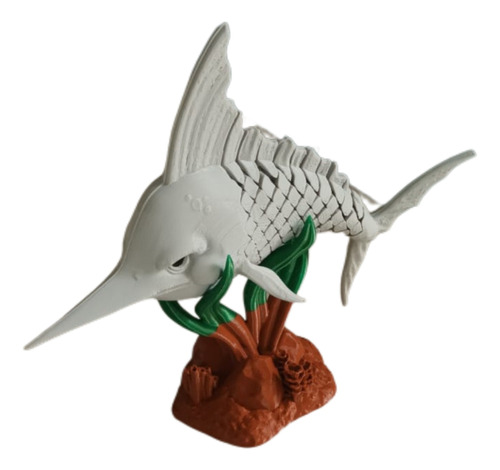 Pez Espada Marlin 3d Flex. Alto 20cm C/base . Originales3d 