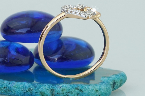 Imagen 5 de 10 de Anillos Compromiso Moda Oro Amarillo 18k Mujer Dama Elegante