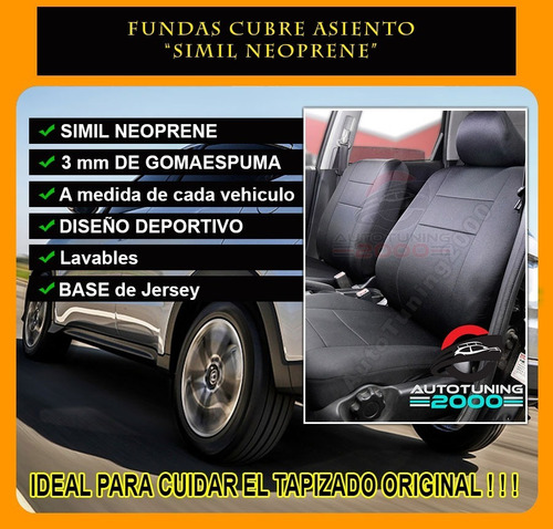 Imagen 2 de 8 de Fundas Cubre Asientos Simil Neoprene Ford Ecosport Kinetic