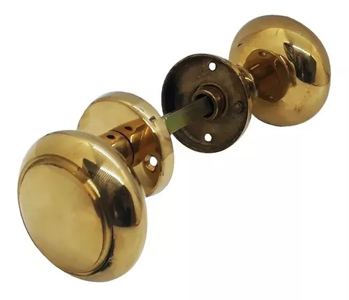 Pomo Fijo Liso Bronce Platil Lupum Roseta De 70mm