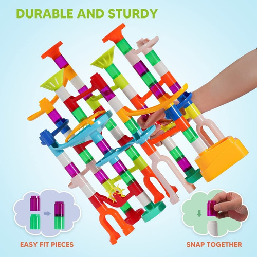 Ifollower Marble Run 135 Piezas Juego De Laberinto De Mármol