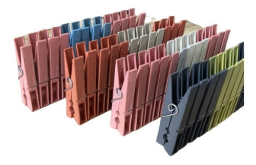 Imagen 1 de 2 de Broches Ropa Plasticos Tender X 24 Unidades