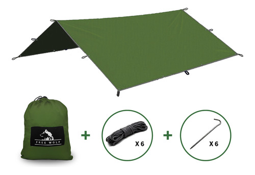 Tarp Impermeable Camping (2da Selección) Lona, Estacas, Soga