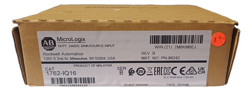 Allen Bradley 1762-iq16 Micrologix 16pt