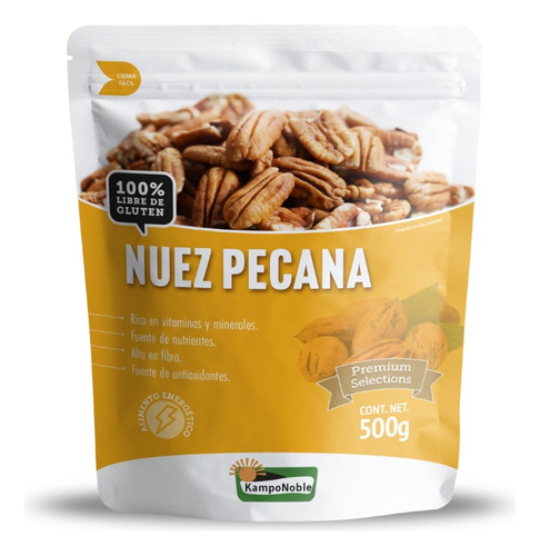 Nuez Natural Cruda Mitades Marca Kamponoble 500 Gramos