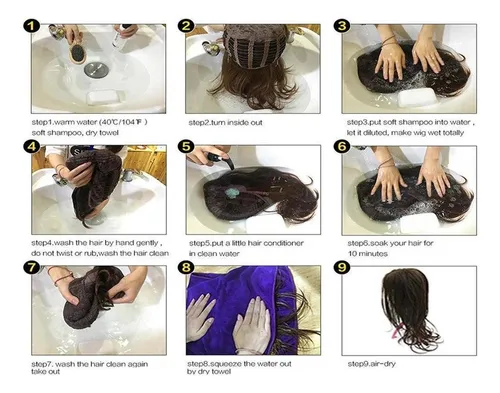 * Mujer Corta Elegante Cabello Humano Recto Ondulado Peluca