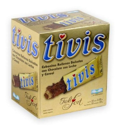 Tivis Felfort Chocolate Con Leche Cubanito X 20u - Sr Goloso