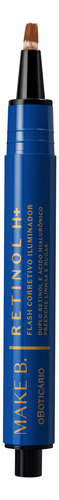 Corretivo Líquido Flash Iluminador Cor 70 Make.b Retinol H+ Tom Escuro