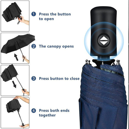 Imagen 4 de 9 de Sombrilla Automática Paraguas Automático Umbrella