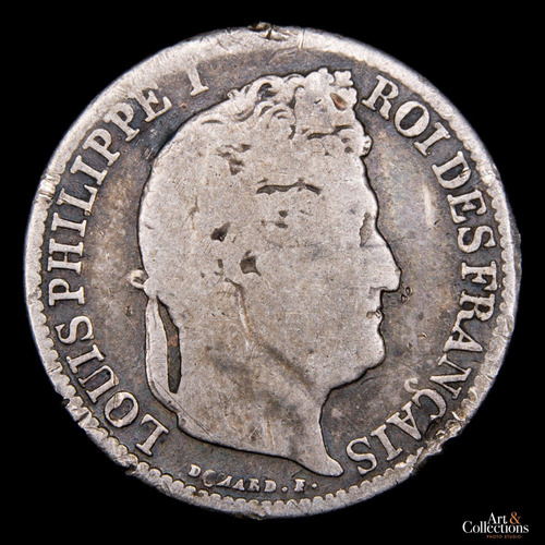 Francia, Luis Felipe I, 1/2 Franc, 1843. Plata. F+ (Usado)