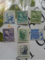 Comprar Estampillas Estados Unidos. Lote De 7. Ex Presidentes