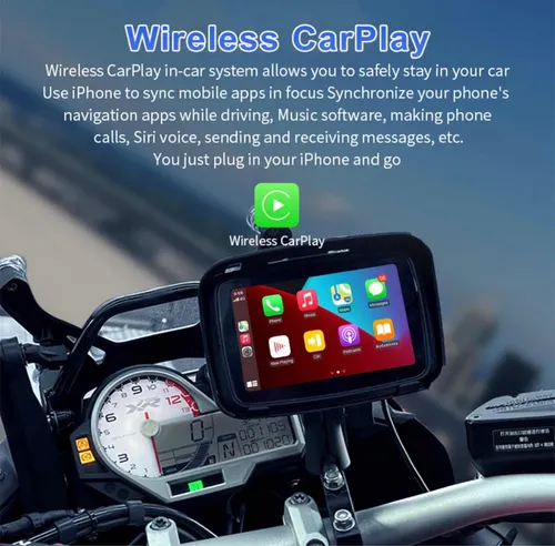 Navegador Gps Central Multimídia Moto Carplay Android Auto Navegador Gps Central Multimídia Moto Carplay Android Auto