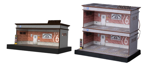 2 Piezas Hobby Acrylic Garage Show Case Para 1:64 Mini Cars