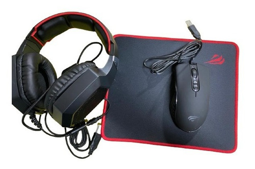 Imagem 2 de 10 de Kit Headset Gamer Onikuma K8 Mouse Mouse Pad Com Luz Led