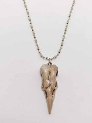Imagen 4 de 4 de Collar Dije Cráneo Cuervo Calavera Skull Envío Gratis