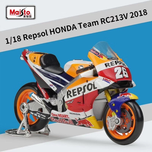 Motocicleta De Juguete A Escala 1:18 Modelo 2018 Repsol Hond