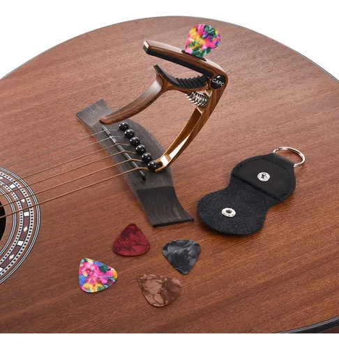Guitar Capo Pick Holder And Picks For Electric Guitars