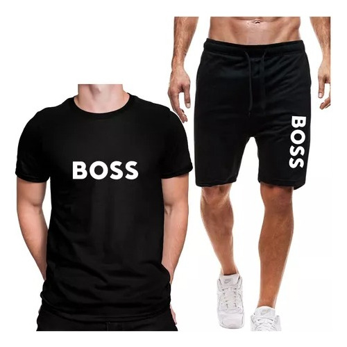 Conjunto Bos Masculino Bermuda E Camiseta Casual Premium