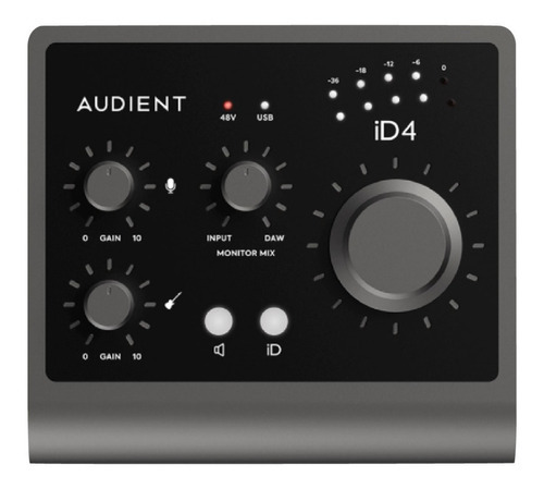 Interfaz Audio Audient Id4 Mkii 2 Entradas Original Gris Oscuro