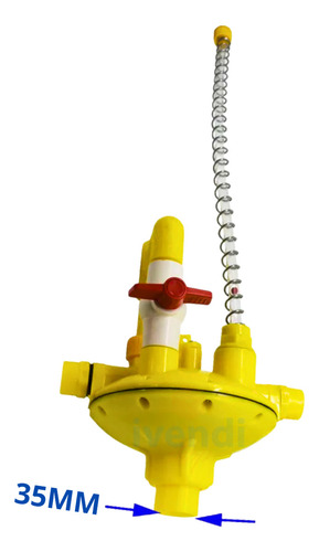Kit 5 Regulador Controlador Pressão Água Bebedouro Aves Cor Amarelo