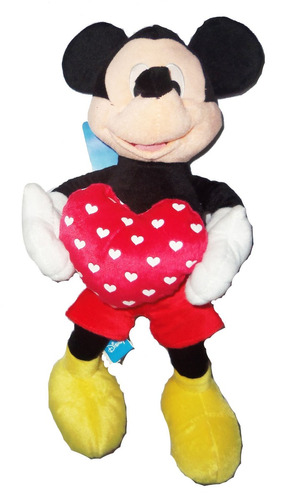 Peluche Mickey Con Corazón 35cm Original Disney