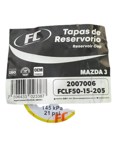 Tapa De Reservorio Fc Lf50-15-205 Mazda 3