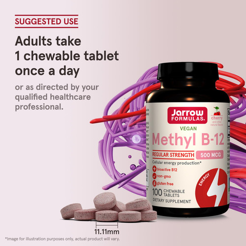 Suplemento De Metil B-12 De Jarrow Formulas, 500 Mcg, 100 Ta
