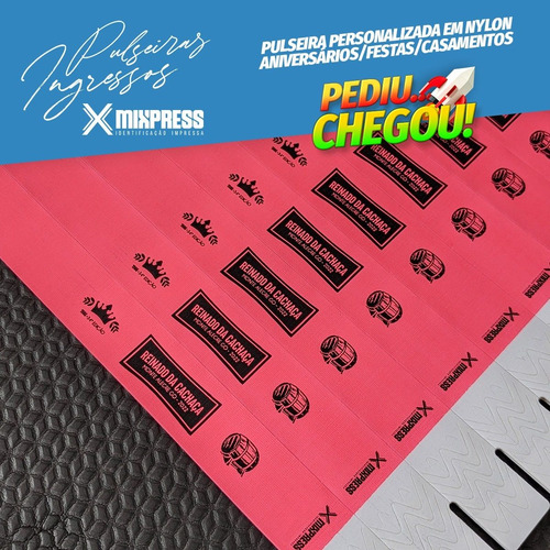 Imagem 1 de 6 de 350 Pulseiras Identificação Nylon Personalizada Festa Evento