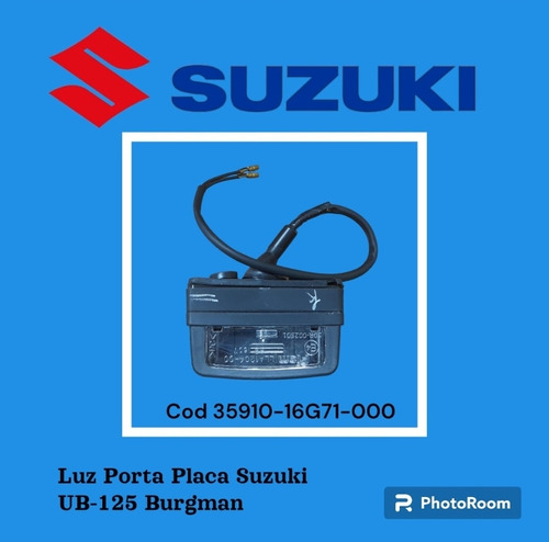 Luz Porta Placa Suzuki Ub-125 Burgman 