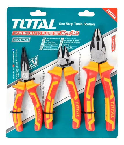 Set De Alicates 3 Piezas Cr-v Aislados 1000v - Tht2k0302