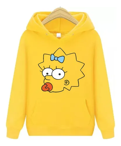Los Simpsons Buzo Caras - Canguro Hoodie Con Capucha