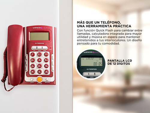 Teléfono Fijo Con Identificador Winco W7070 Manos Libres