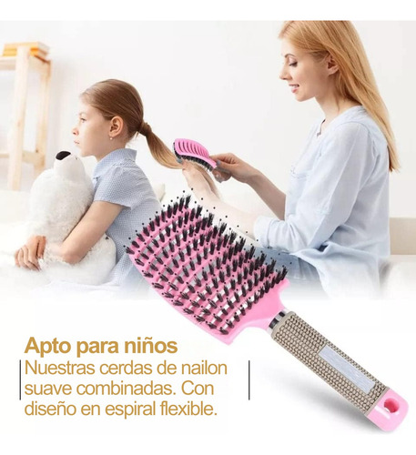 Cepillo Doble Peine Para Desenredar Cabello Masaje Capilar
