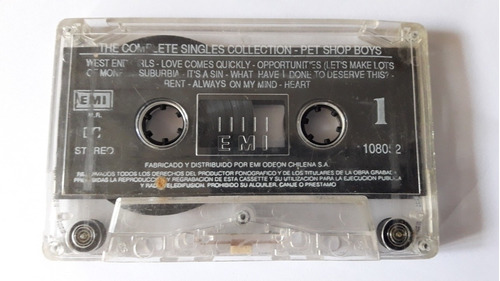 Pet Shop Boys Cassette Musical Original Exitos(sin Caratula)