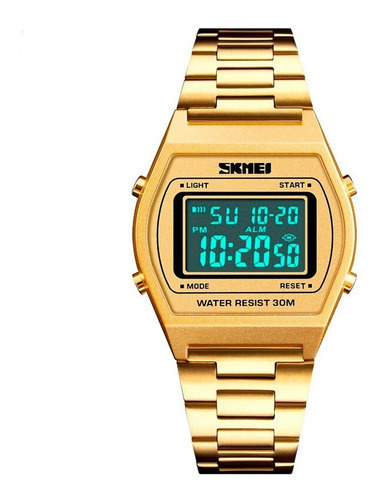 Imagem 2 de 3 de Relógio Feminino Skmei Digital 1328 - Dourado