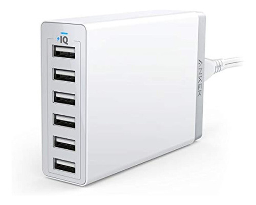 Cargador De Pared Usb Anker 60w 6 Puertos, Powerport 6 Para 