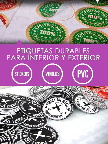Calcos Autoadhesivos Stickers Etiquetas Resistentes Exterior Troquelados Especiales Formas Resistentes Agua Diseños Pvc