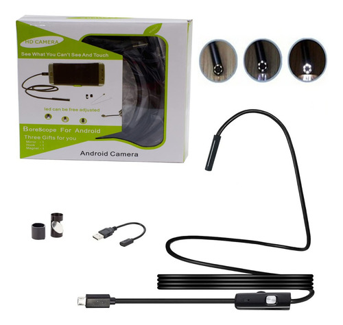 Imagen 3 de 8 de Boroscopio Camara Inspeccion Endoscopio Celular 3.5m Usb